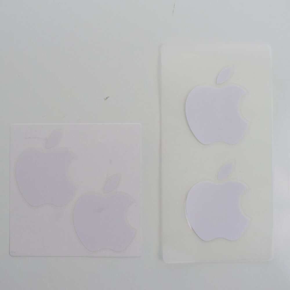 Apple Logo White Stickers - 4 Pack